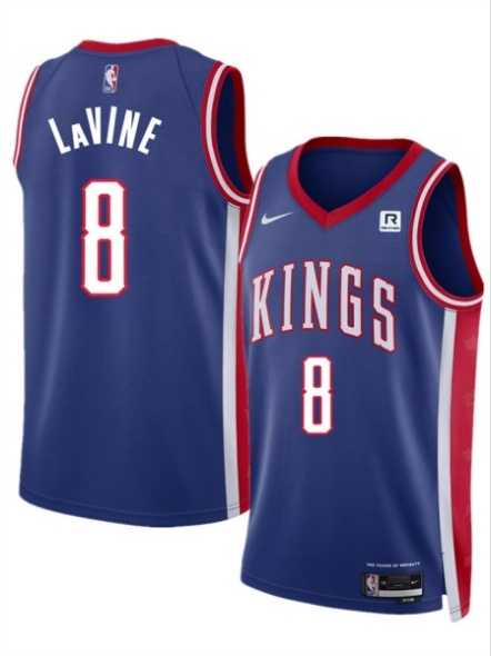 Men%27s Sacramento Kings #8 Zach LaVine Blue 2025 City Edition Stitched Jersey Dzhi